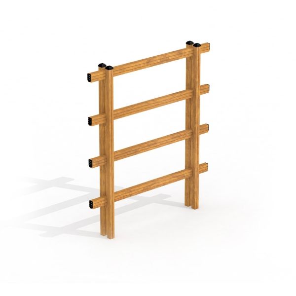 Step And Climb wooden ladder with four rungs.