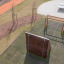 Climbing Ramp steel structure in an outdoor playground.