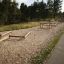 Outdoor fitness equipment Balance set in a park.