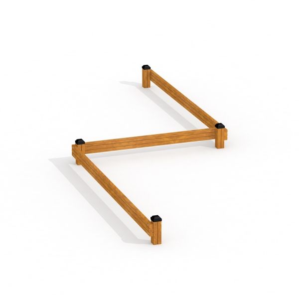 Wooden Balance beam for playground.