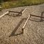 Wooden Balance playground equipment for outdoor workouts.