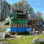 Majestic ship with slide outdoor playground structure