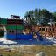 Majestic ship with slide playground structure with climbing frames and fun slides.