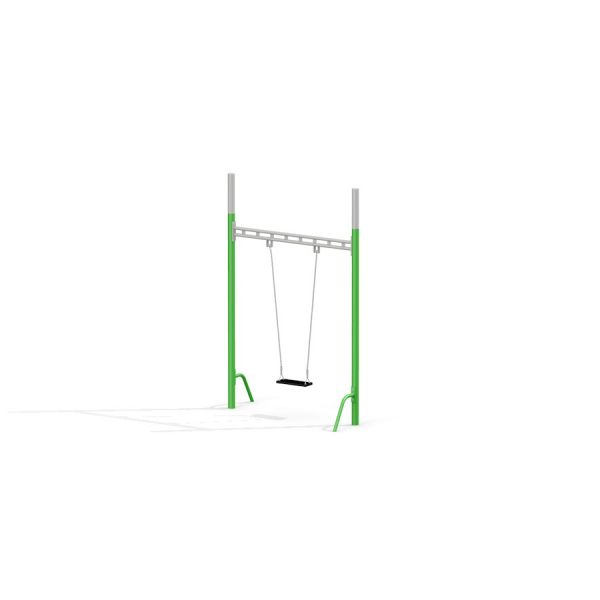 Single Swing with green and gray frame.