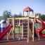 Twister castle with slide on playground