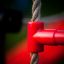 Red connector on a rope for Gorilla playground equipment.