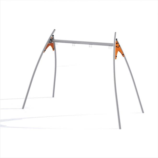 Metal Swing Frame (double swing) with orange connectors.