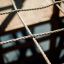 Close-up of ropes on the Motor Function Center wooden playhouse