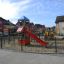 Challenger castle with slide in a residential playground