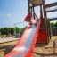 Challenger castle with slide on a playground