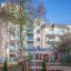 Outdoor playground equipment Andromeda, steel structure in residential area.