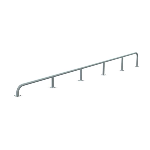Steel barrier Rail 25/60 for playgrounds.