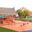 Tritowers castle with slide on a playground