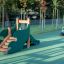 Slide with Dragon Back in a playground.