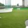 Outdoor sports field artificial turf with soccer goals, Multiarena.