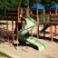 Space Station castle with slide in a playground