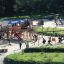 Space Station castle with slide in outdoor playground