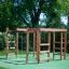 Chimpanzee wooden playhouse for outdoor fun