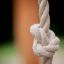 Rope detail of Chimpanzee wooden playhouse.