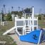 Small Ship with Dolphin playground structure on sandy terrain