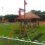 Playground with Mast climbing net and other equipment.