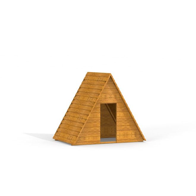 Small House wooden playhouse with triangular roof for children's playground