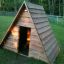 Wooden A-frame playhouse Small House.
