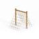 V-shape Net wooden playhouse climbing net with wooden frame and rope mesh for playgrounds