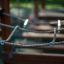 Close-up of Trapezoidal adventure playground equipment.