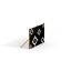 Aim Practice target board with multiple white bullseye targets on a black background