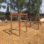 Wooden Horizontal Ladder playground structure for kids