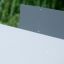 School Table & Bench HPL with grey surface and backrest.