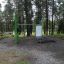 Outdoor gym equipment Information Board NAF in a forest setting.