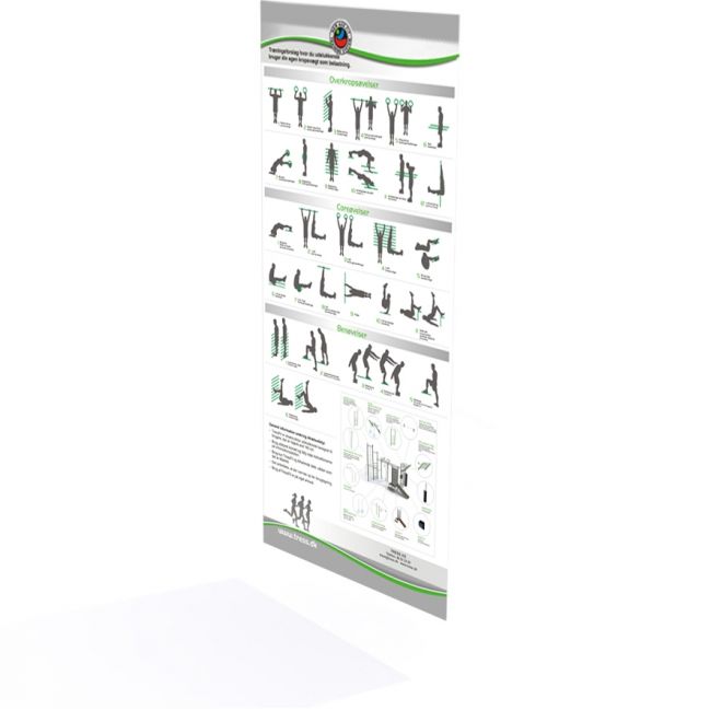 Information Board NAF displaying various exercise illustrations and instructions