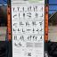 Instruction board for outdoor fitness equipment Information Board NAF showing various exercise posit