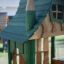 Nill's Playhouse wooden outdoor playhouse for kids.